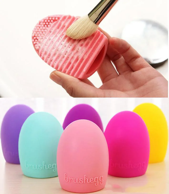BUEYA Silicone Cleaning Eggs Brush Egg Cosmetic Brush Cleanser Make up Brush Cleaner