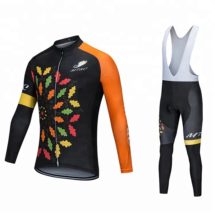 Mens Custom Mountain Bike Sets Cycling Jersey Long Sleeve