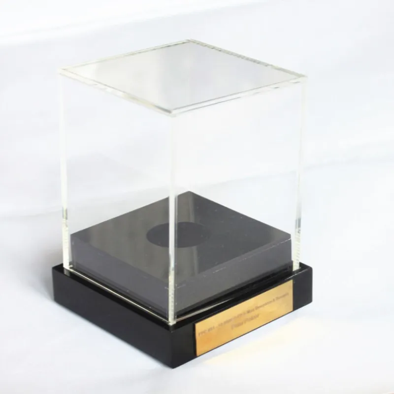 Customized clear plexiglass case acrylic golf ball display box