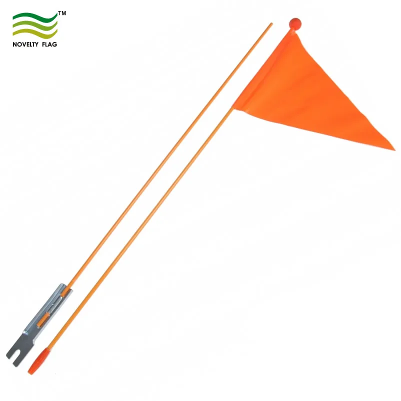 Pride Safety Flag Durable PVC Plastic Custom Logo Bicycle Solid Color Bike Flags