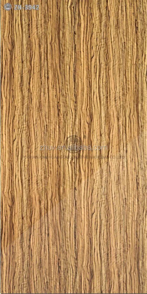 Wood Graind Design And Solid Color High Glossy UV MDF Panel