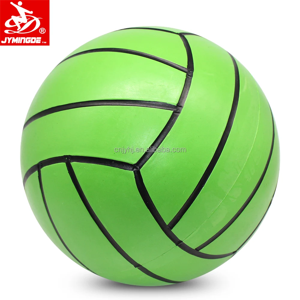 Hot sale beach rubber green volleyball ball size 5 with black line