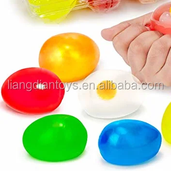 Colorful Eggs Splat and Stick Ball Squishy Toys