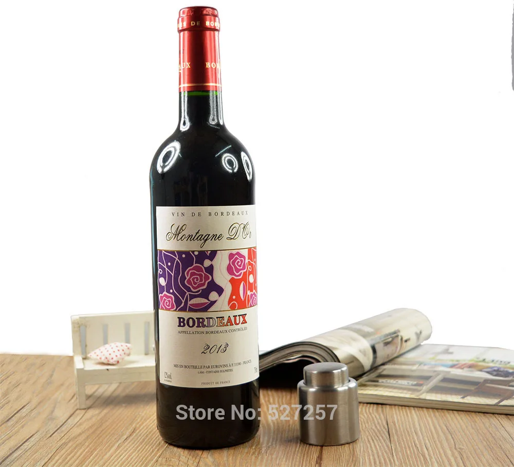 Stainless steel household restaurant wine bottle stopper keep fresh red wine bottle cork for promotion