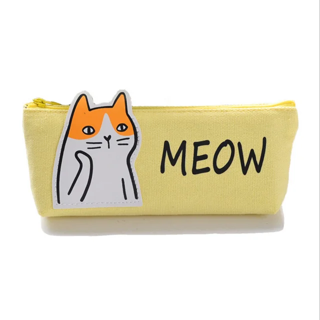 Creative Kids Animal Pencil Bag Triangle Canvas Stationery Backpack