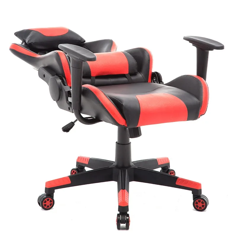Недорогой красный удобный напольный игровой стул silla 2023 года с откидывающейся спинкой 1