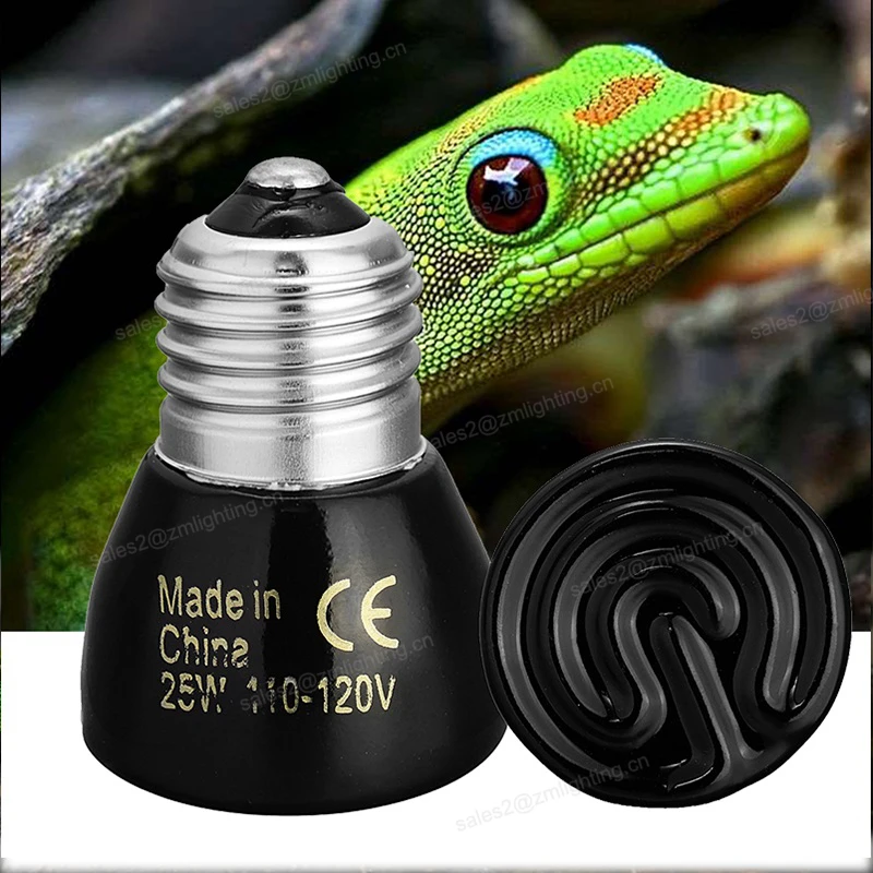 Wholesale price 100w black white infrared ceramic heating lamp for reptiles
