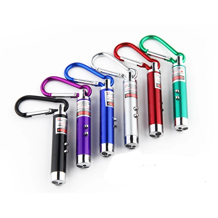 Small Portable 3 in 1 UV Detector Laser White Light Led Flashlight With Clip Hook