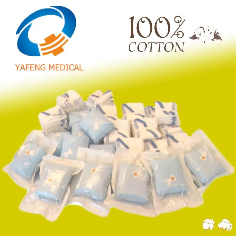 Абсорбирующие Марлевые Губки с синей петлей и рентгеновской лентой, хирургическое полотенце