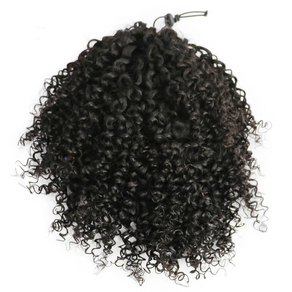 
Wholesale price factory Afro kinky curly human hair extension Ponytail virgin hair Natural hair extensions wigs For women 