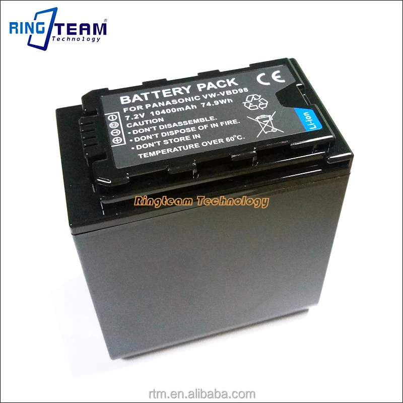 Rechargeable Li-ion Battery VW-VBD98 for Panasonic AG-3DA1, AG-AC8, AG-DVC30, AG-DVX100