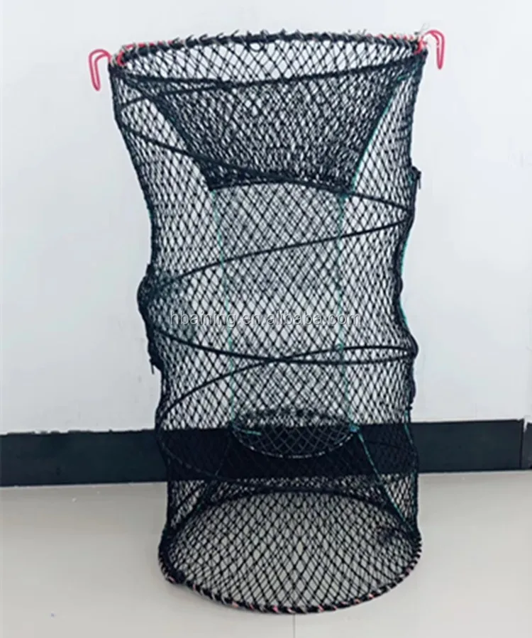 
Fishing trap plastic coated wire lobster trap fish traps spring cage sale 