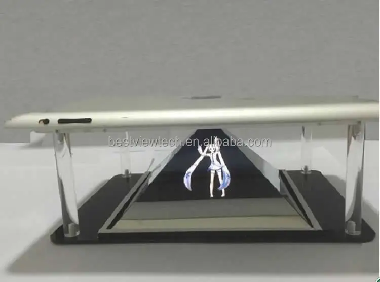 3D Pyramid Hologram Display Showcase full HD 3d holographic projection