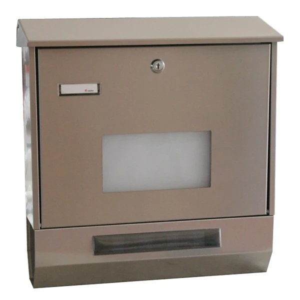 
Solar House Number LED Mailbox Stainless Steel Letterbox With Newspaper Holder 