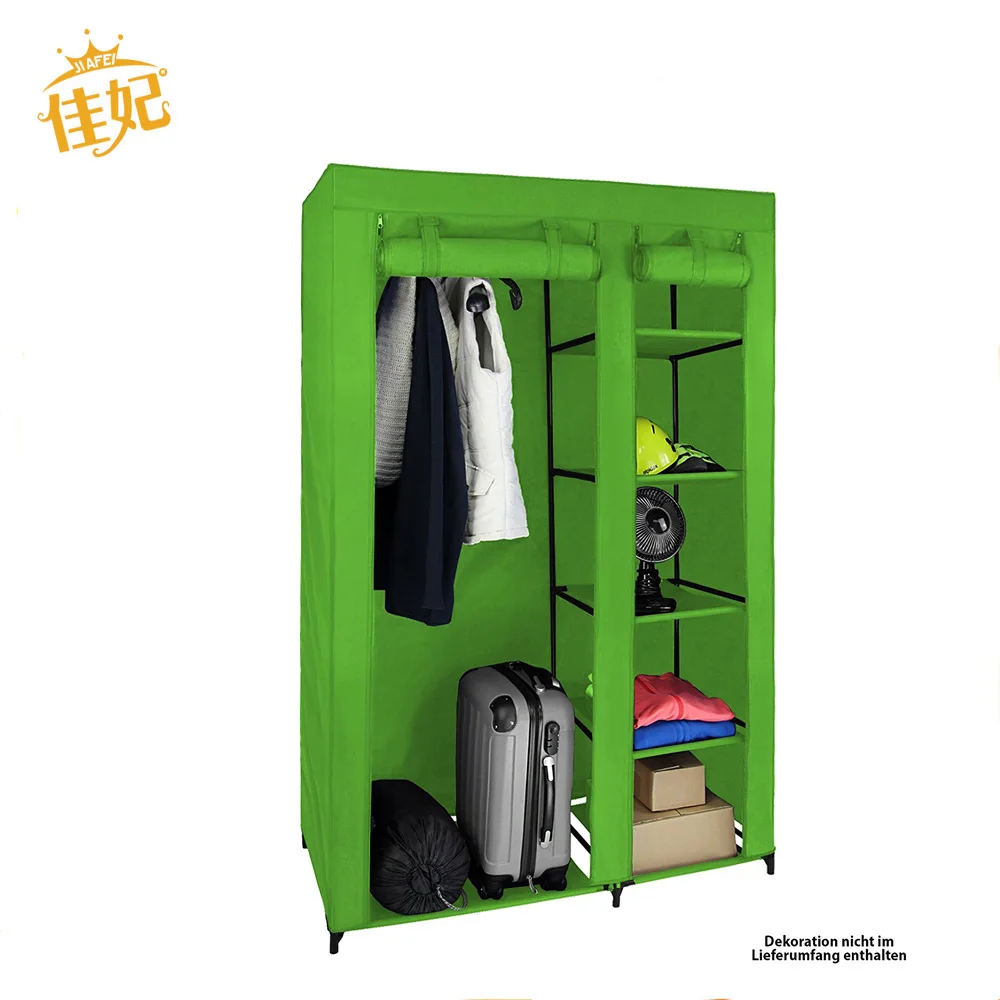 made in china Bedroom wardrobes,New style portable non-woven fabric metal steel wardrobe