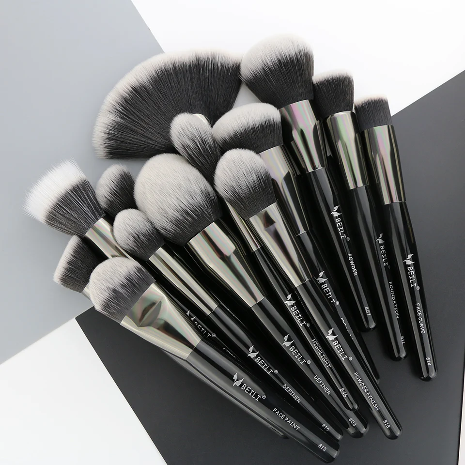 BEILI best seller brushes 35 cosmetic wholesale Soft Natural synthetic hair Eyeshadow Concealer Liner makeup brushes set