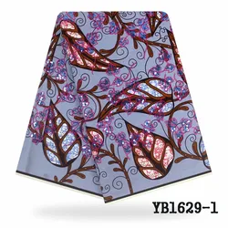 Nigeria lady fashion sequins African Ankara fabric 6 yards for party unique dress material quality one