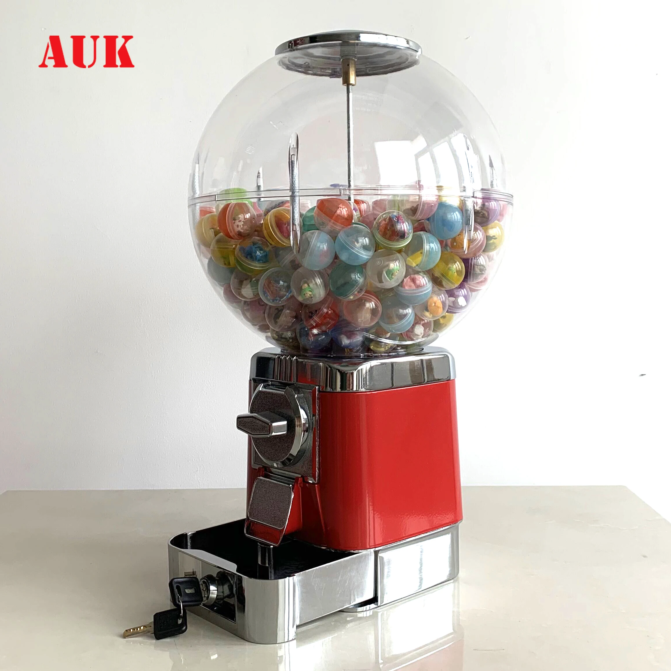 Торговый автомат для продажи капсул конфет gumball с ящиком для монет