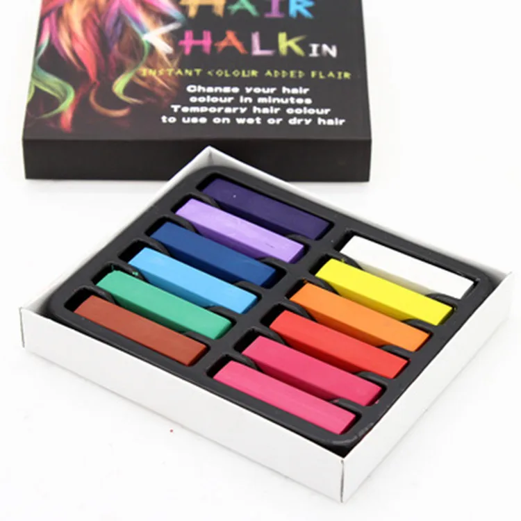 
High quality selling Temporary 12 color hair chalk hair dye pastel chalk 