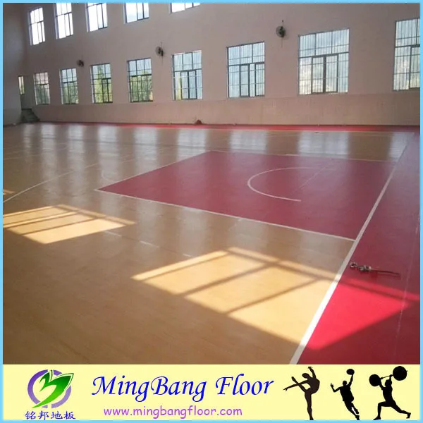 PVC vinyl flooring indoor basketball court wood flooring