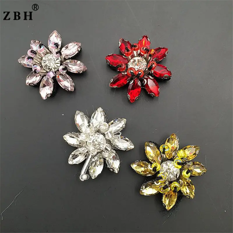 In-stock Handmade Beads Pearls Sequins Heart Star Crown Shape Patch