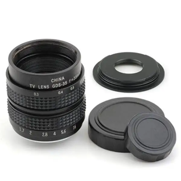 JGJ OEM Customize 35mm Black CCTV Lens for DSLR Camera for Nikon for Sony