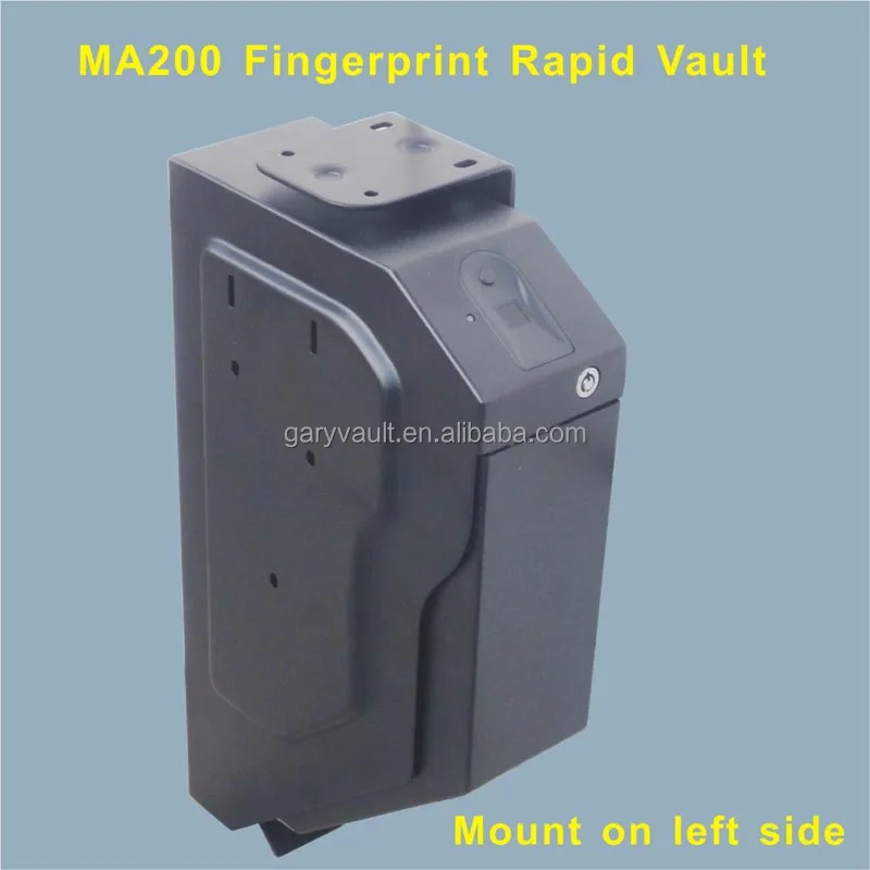 Safe for gun - MA200 Biometric Fingerprint Pistol Hand gun auto-open steel storage Safe box , Mountable on any where.
