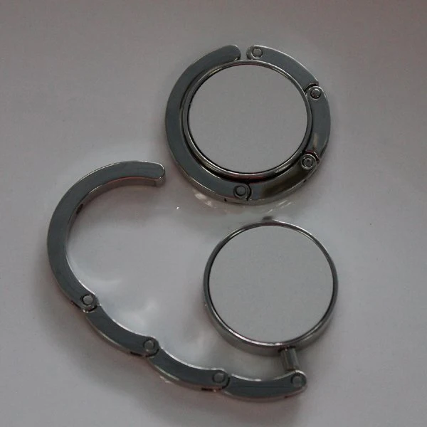 Wholesale Sublimation Blank Handbag Hooks Metal Table  Bag Hanger