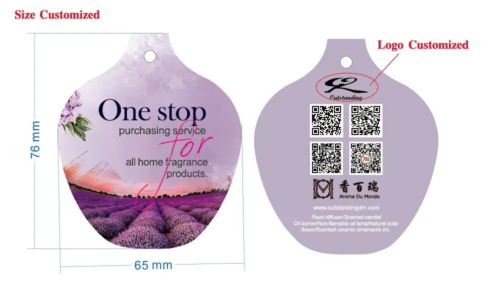 Customized Design Paper Scented Car Air Freshener OEM/ODM Aromatherapy Car Diffuser In Air Freshener For Decoration