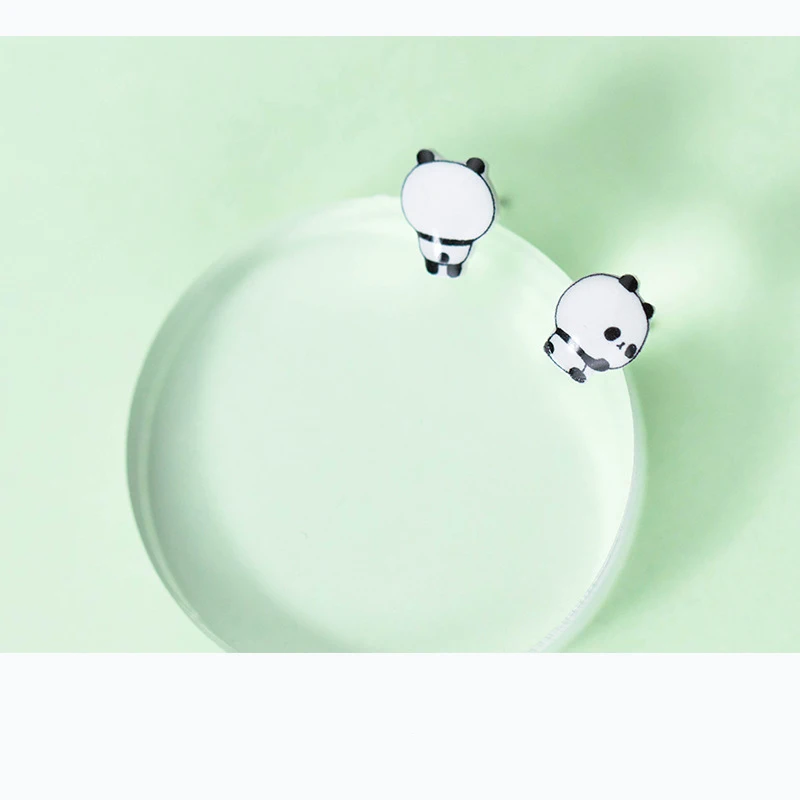 925 Sterling Silver Earring Fashion Chic Beautiful Panda Stud Earring Fine Jewelry for Female