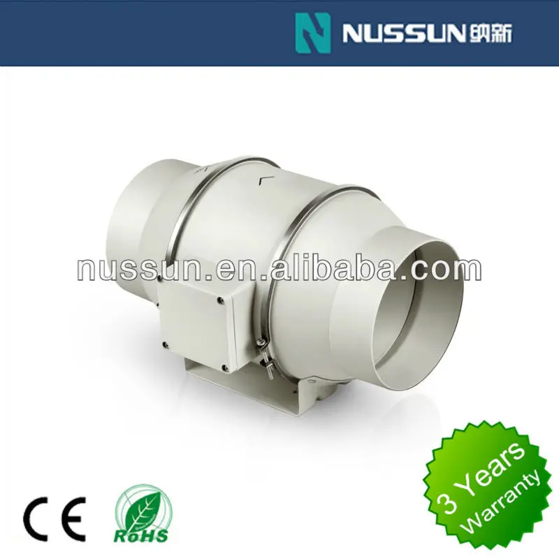 2016 алюминиевая крышка мотор круговой встроенный смешанных-потока канальный вентилятор (DJT10UM-25P)