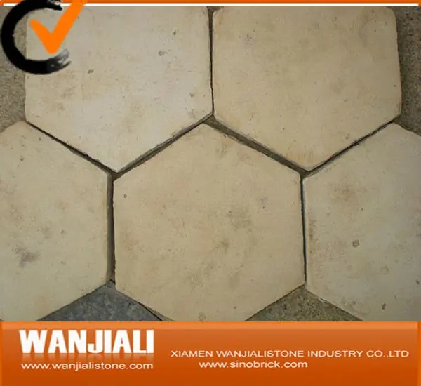 
Beige Color Hexagon Terracotta floor tiles 