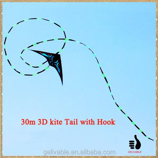 Wholesale chinese 10m 15m 30m kite 3D tube tails