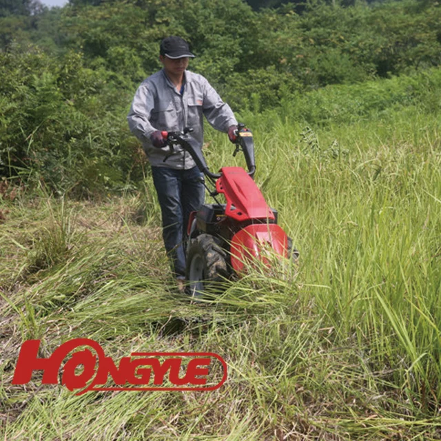 
Italy technology Hongyue mini farm walk hehind garden tractor oil bath sickle bar mower 