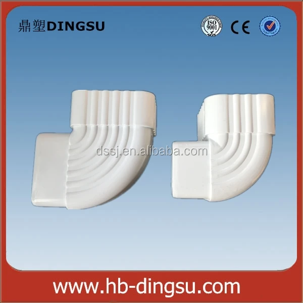 Easy Installing Plastic PVC Rainwater Square Gutter and Fittings