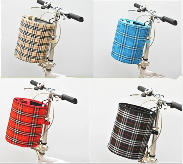 Washable bike basket folding bicycle front rack basket removable bicycle basket