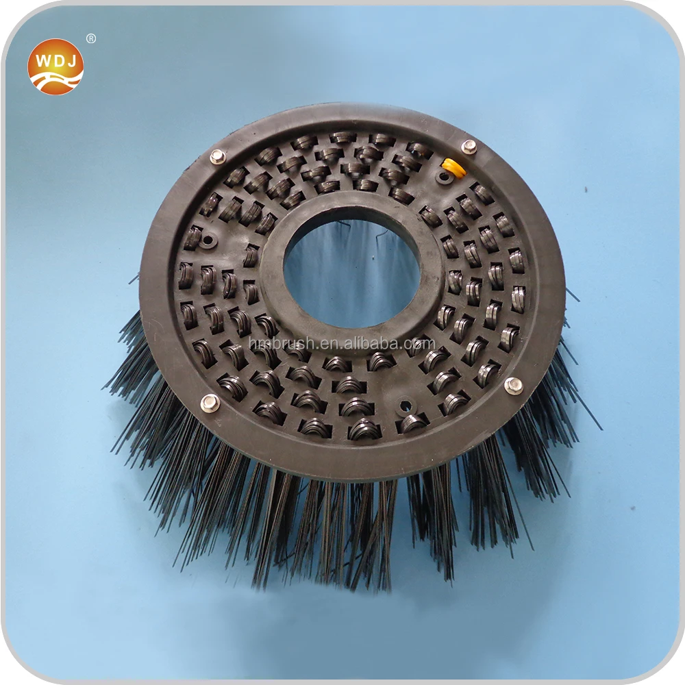 Plastic Top Steel Wire Rotary brush Johnston VT651 Sweeper Disc Brush Gutter Broom