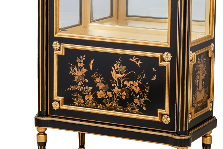 Wooden Single Door Hand-painted  Display Cabinet with Glass