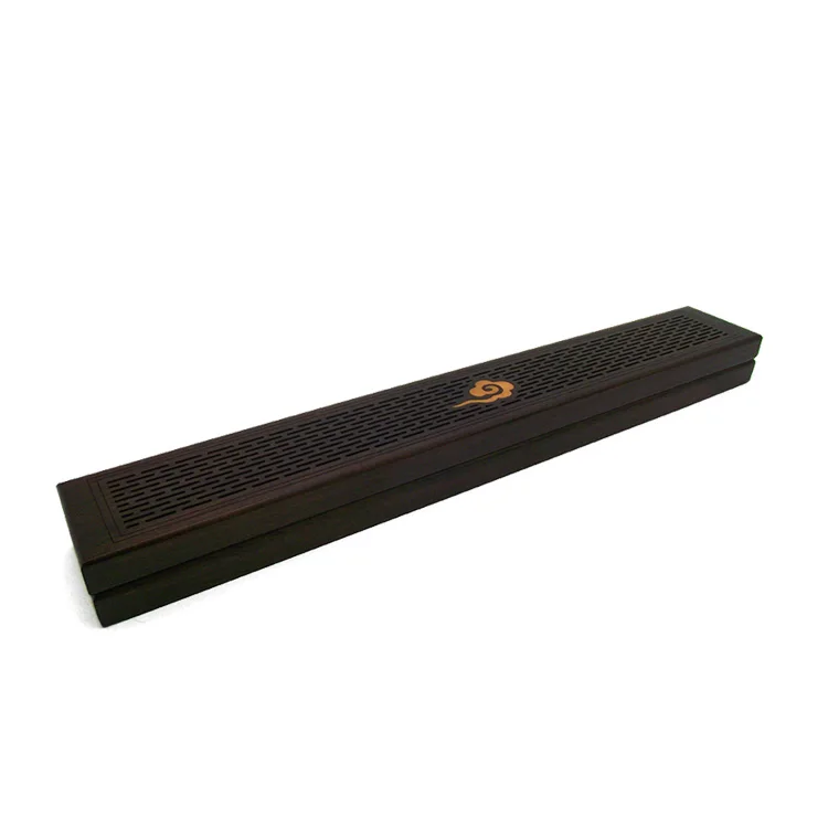 Wholesale New Design Rectangular Engraved Glossy Lacquer Finish Wooden Incense Burner Box