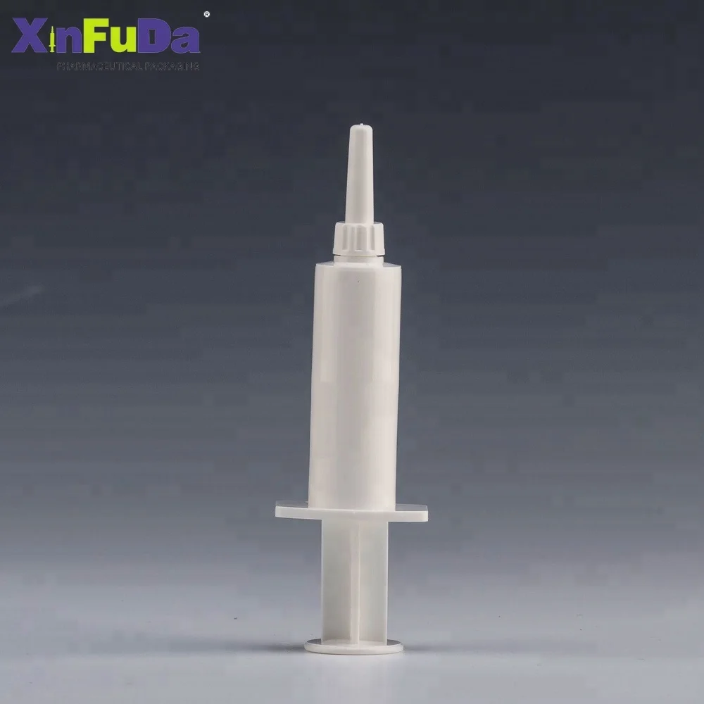 Bovine udder use 5ml white plastic container injection intramammary veterinary syringe for animal mastitis medicine