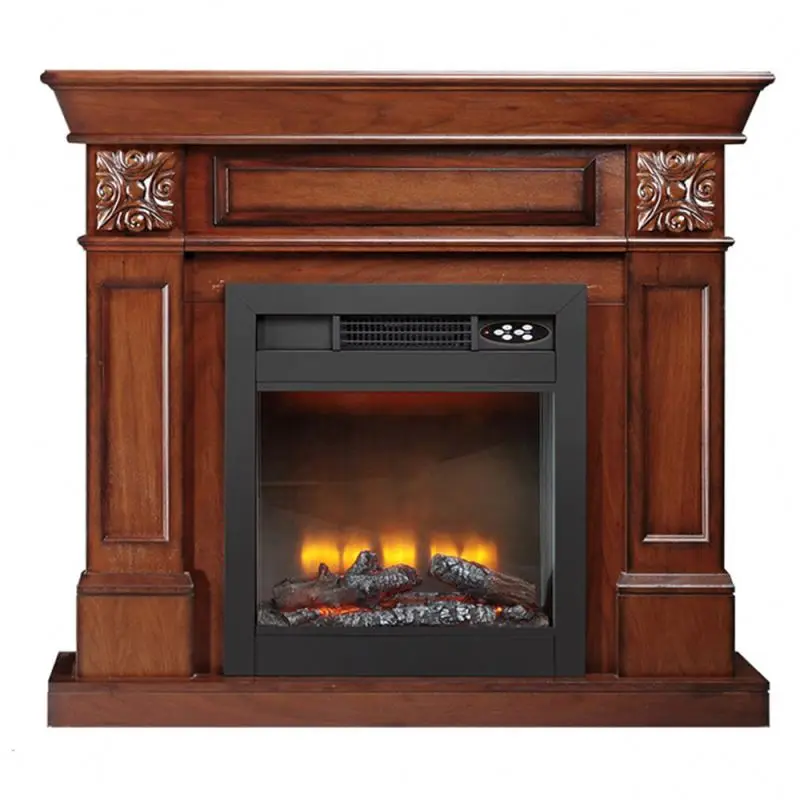 Mantel Electric Fireplace Freestanding Infrared Stove Heater with Overheating Safety Protection
