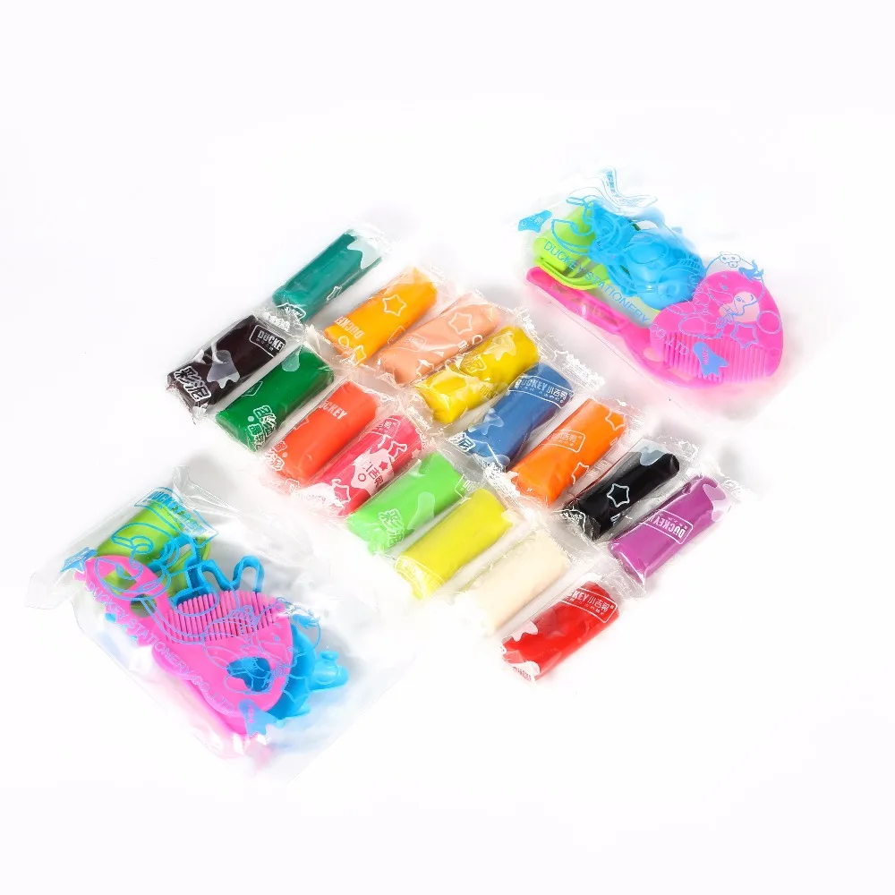 Ремесло Обучающие игрушки тесто Пластилин Горячие продажи DIY Дети ручной работы игрушка 16 видов цветов CN;ZHE DUCKEY EN-71