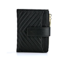 Factory price high quality soft genuine leather smart pocket rfid wallet for women