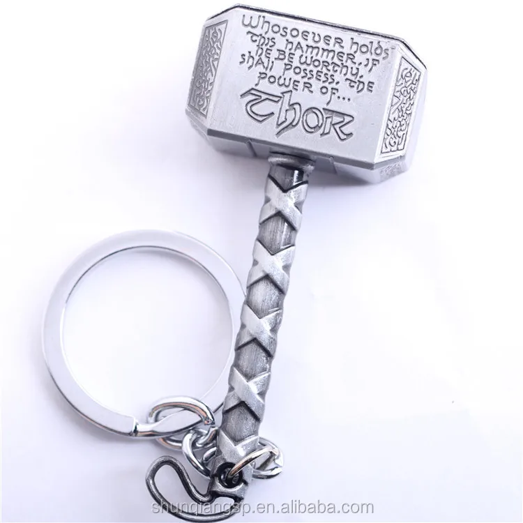 Wholesale Avenger Alliance Pendant Quake Hammer THOR Alloy Pendant Razer Hammer Keychain