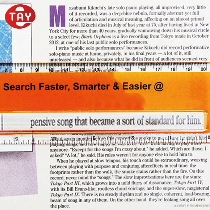 Promotion Use Custom Logo Plastic Ruler with Raised 3x Bar Magnifier