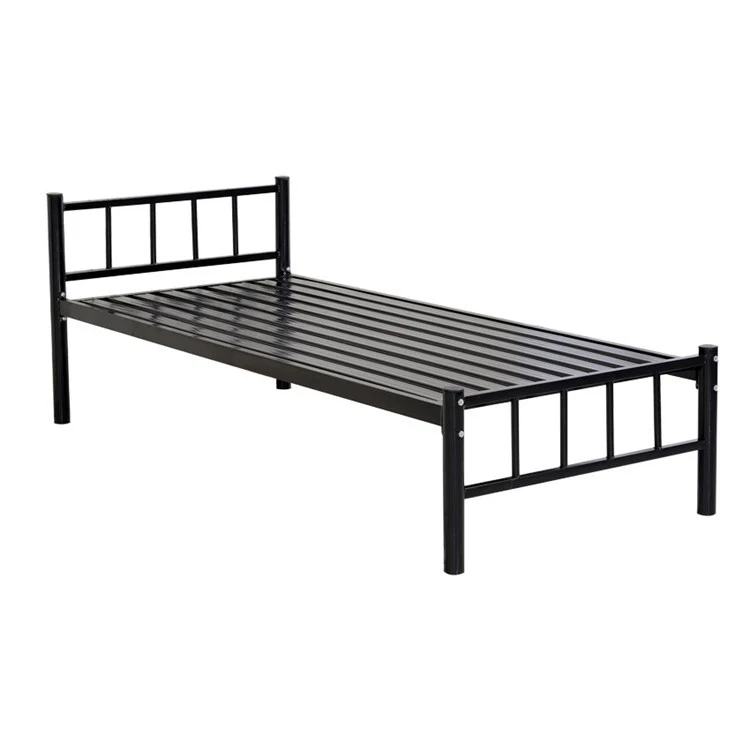 Metal single dormitory steel bed frame for school and hostel