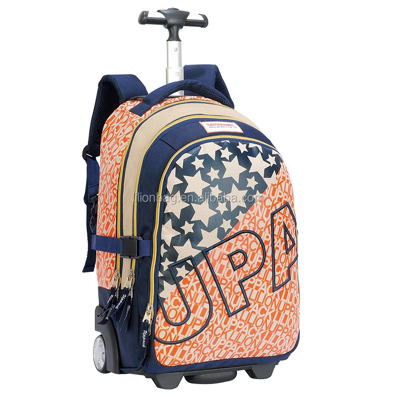 
Hot sale school trolley bag high quality single handle trolley backpack bag 