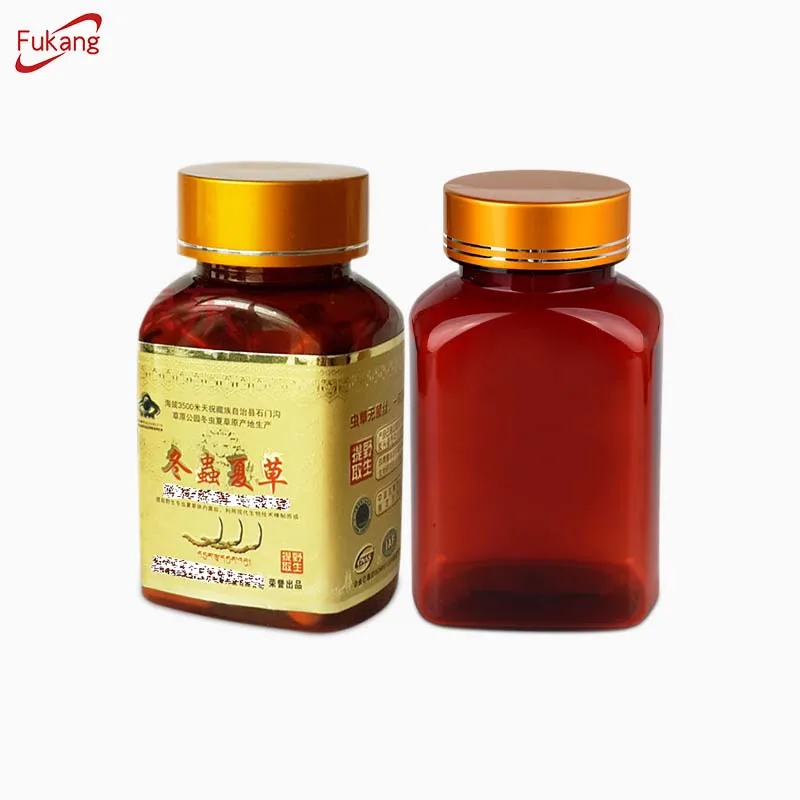 
150ml food grade amber plastic pill bottle with aluminum twist cap made in China supplier  (60208816304)