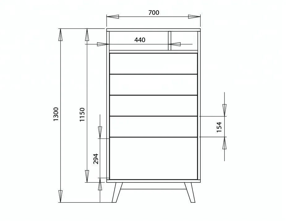 High quality children tall wood 5 drawer slim chest of drawer for bedroom furniture