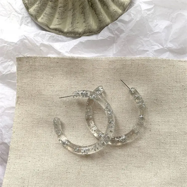 
Fashion New Fashion Acetate Geometric Hoop Earrings Jewelry Tortoise Shell Stud Earring For Women 